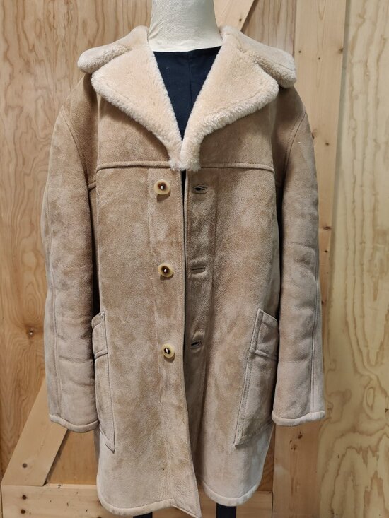 T.K Other - Shearling Leather Jacket XXL Vintage Mid Century